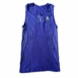 Odlo Tank Top Sz S Performance Activewear Blue Workout Yoga Running Beach Womens